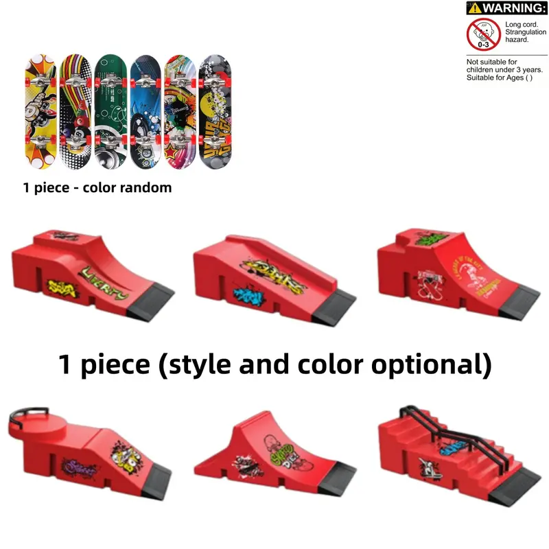 Finger Skateboard Park Ramp Toys Kit With A Finger Skateboard Multiple Assembly
