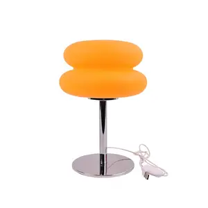 Vintage Burger Lamp with Metal Base, Adjustable Bedside Table Light, Suitable for Bedroom Living Room, Medieval Modern Retro Style