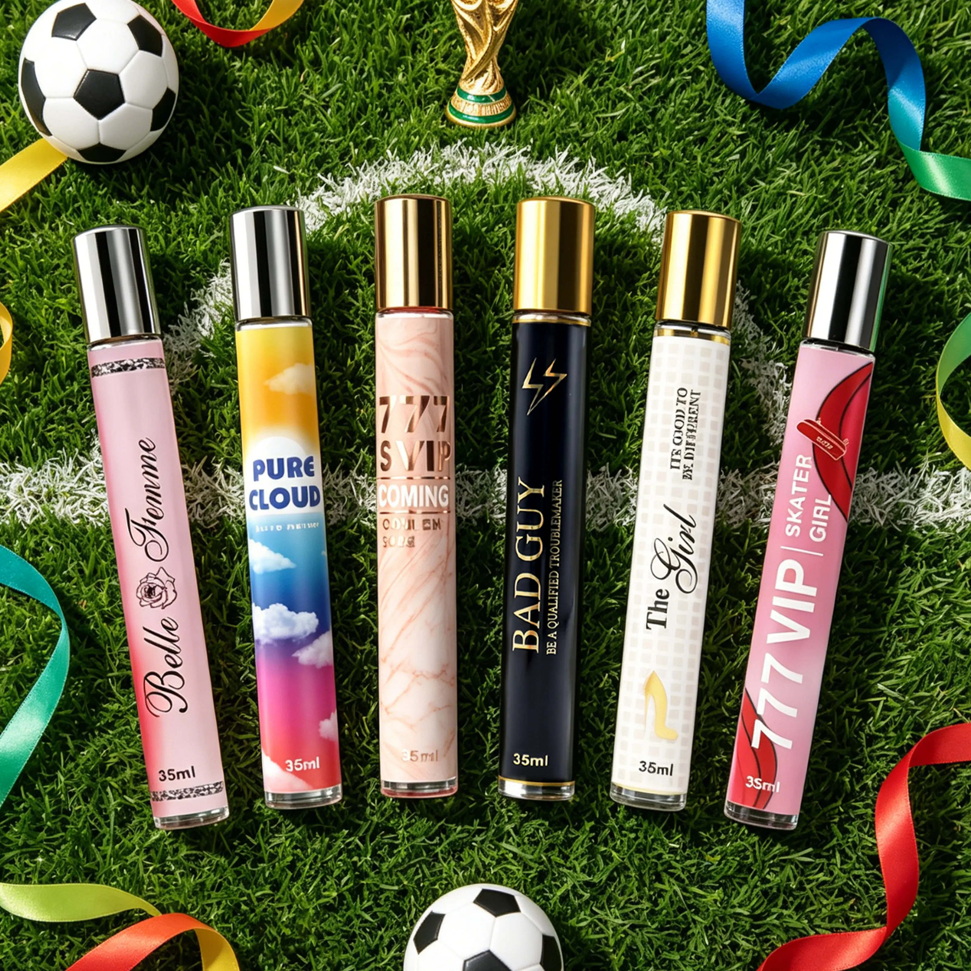 6 Pack Women's Portable Perfume | 6 PACK Total：7.1 OZ / 210 ML | 35ML Each | 6 Scents: Fruity/Floral/Woody/Oriental/Food/Aldehyde | Compact & Portable, Different Scent Every Day, Perfect for Commute & Dates, Gift for Her