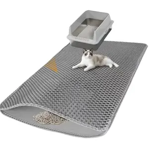 Waterproof EVA Cat Litter Mat - Double-Layer Honeycomb Design Traps Litter, Easy Clean & Floor Protection#Summervibes #petLovers