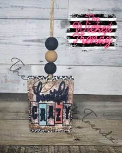 Beautiful Crazy Leopard Print Car Hanging Air Freshener Freshie Country Leopard Print Car Accessories Car Charm