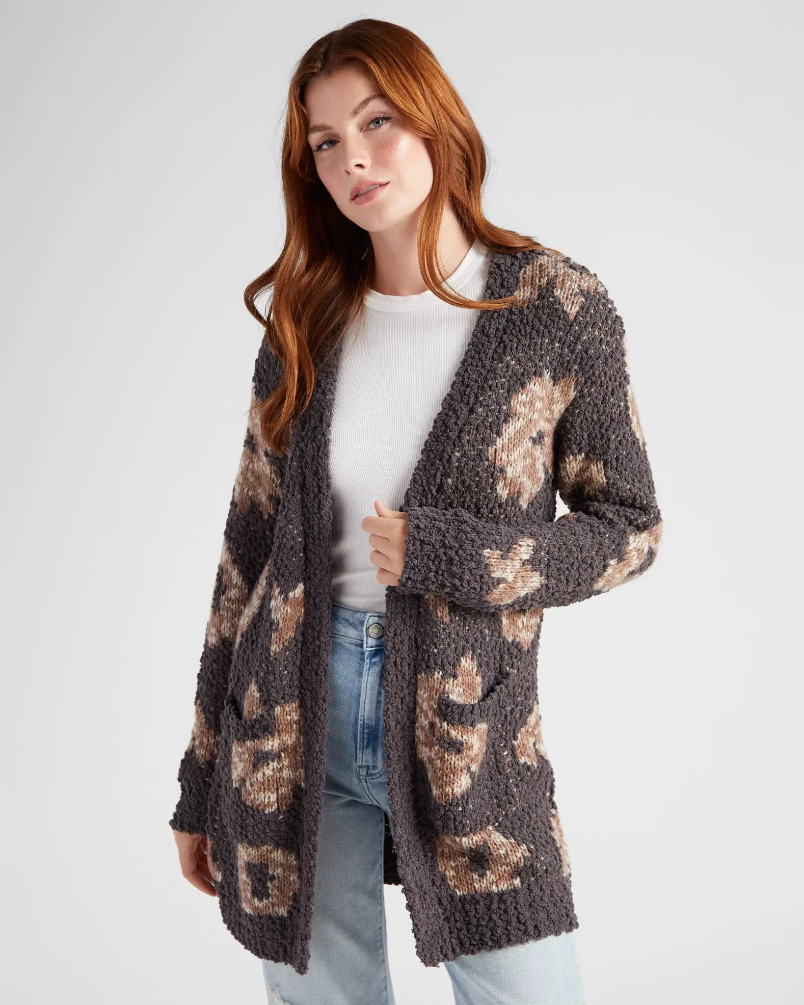 Floral Popcorn Cardigan
