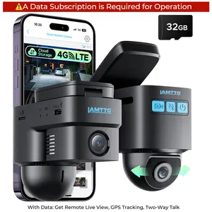 【JumpstartSale】LAMTTO 4G LTE Car Security Camera with Pre-Installed SIM | 24/7 Live View & Instant Phone Alerts | Park Anywhere with Peace of Mind! （Unlimited cellular plans require a subscription！）| Gifts for Family or Friends