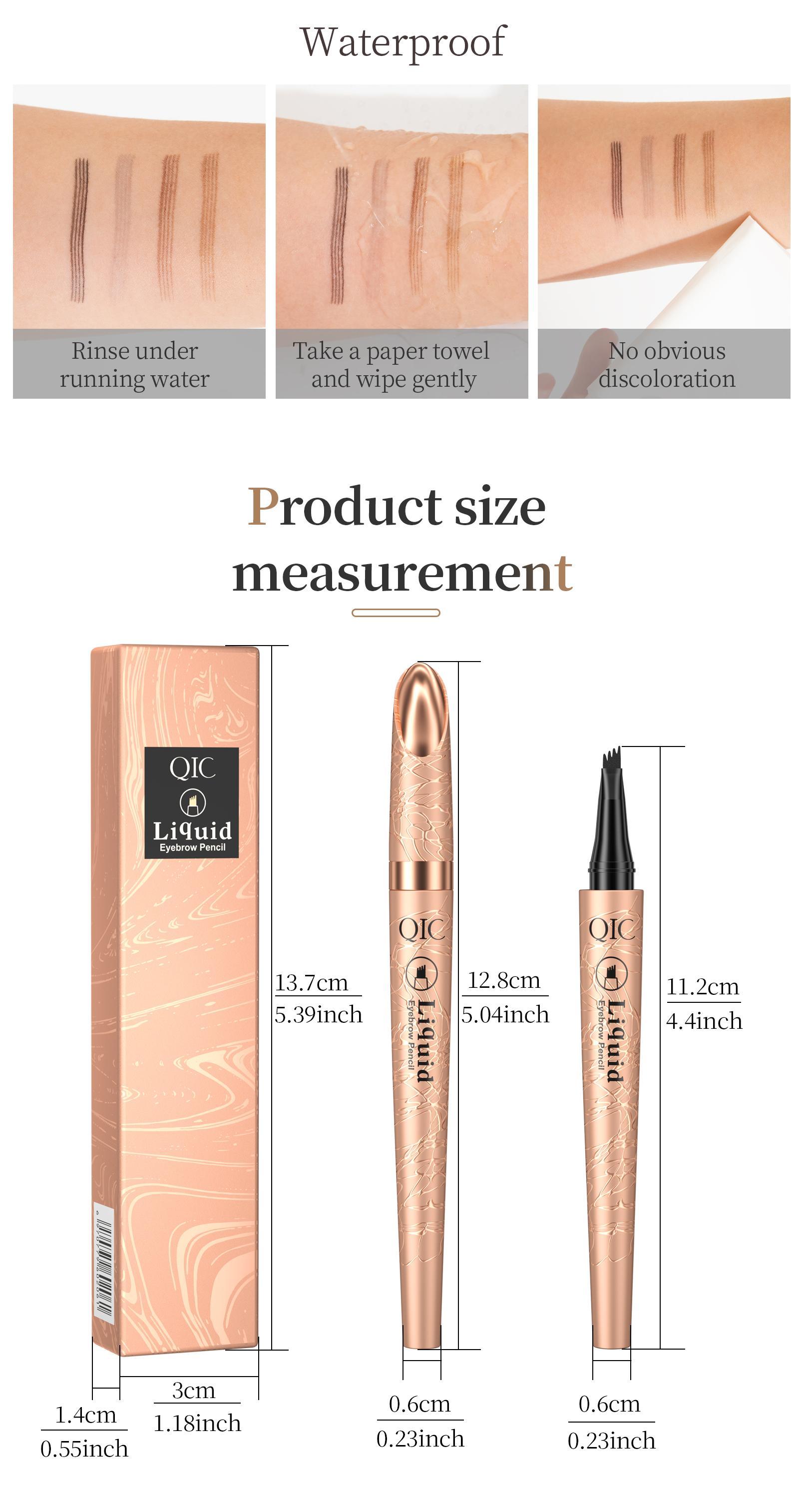 QIC Magic 4-Tip Eyebrow Pencil, Upgraded 3D Long-Lasting, Waterproof, Microblading Eye brow Pencil, Eyebrowtint, Creating Natural Looking Brows, Brow Makeup Tool Flawless Cosmetic For Women Daily Use and Gift Light Brown QIC Magic 4-Tip Eyebrow Pencil, Upgraded 3D Long-Lasting, Waterproof, Microblading Eye brow Pencil, Eyebrowtint, Creating Natural Looking Brows, Brow Makeup Tool Flawless Cosmetic For Women Daily Use and Gift Light Brown