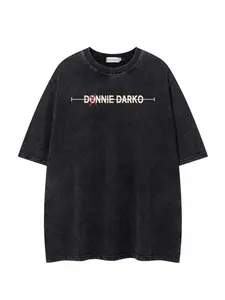 Donnie Darko Inspired Vintage Dark Streetwear Tie-Dye Round Neck T-Shirt for Men and Women, Short Sleeve Casual Summer Tee with Halloween Print