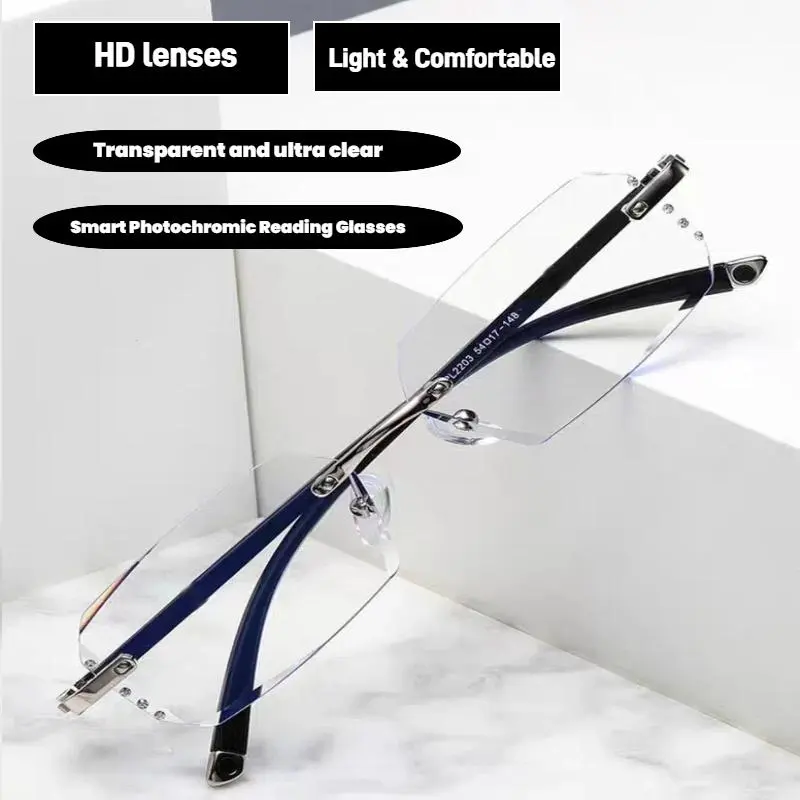 Smart reading glasses featuring adaptive autofocus that automatically adjusts for optimal clarity. With integrated blue light filtering and cushioned nose pads, they provide comfortable, all-day viewing for computers, TVs, and books.