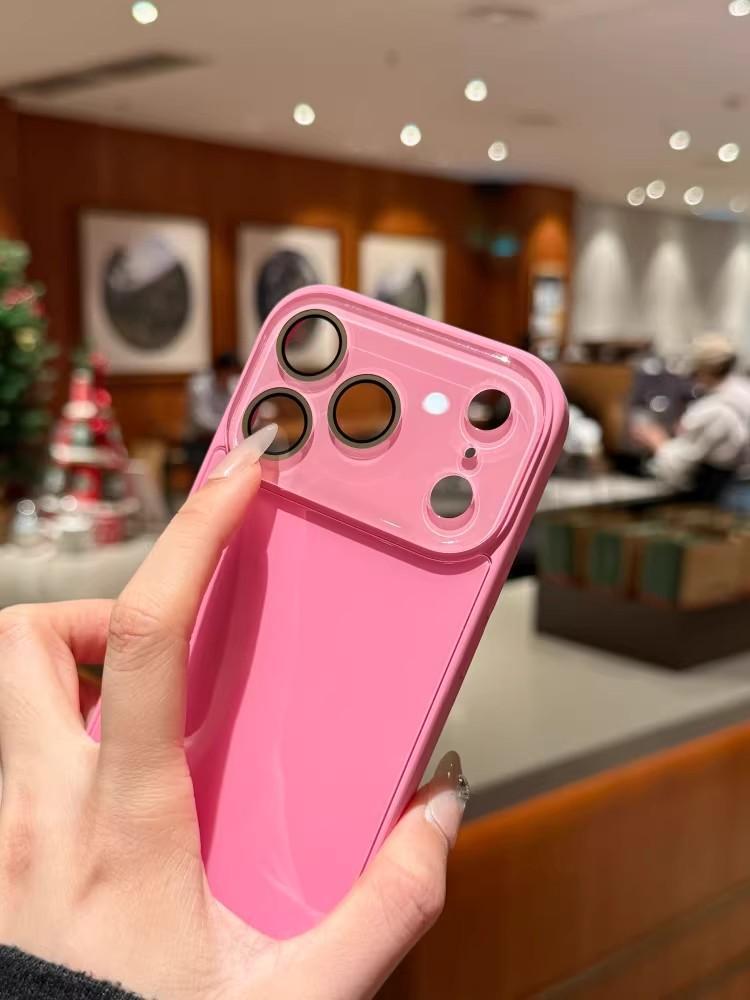 Fresh Candy Color Series – Skin-Feel Crystal Clear Case for iPhone 17/16/15/14/13 Air/Pro/Pro Max, 16/15/14 Plus – Soft TPU Bumper + Hard PC Back – Full Lens Coverage – Cute Minimalist Pink & White