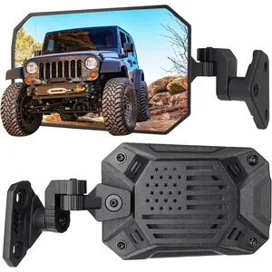 Wrangler Doors-Off Complete Wing Mirrors, Compatible with 1997-2018 TJ JK & Unlimited Models, Patented Wider View, No Vibration or Wobble, Not for Door Mounting