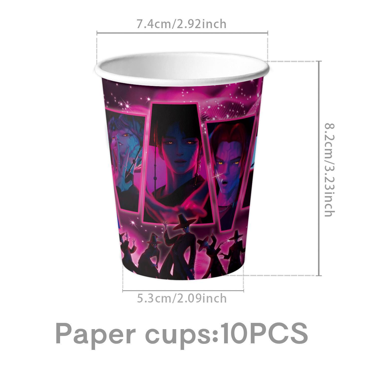 K-Pop Demon Hunters Boy Band Themed Birthday Party Decorations — 1st Birthday Supplies, Ambiance Props, Paper Plates, Banners, Birthday Decor + Tableware Set