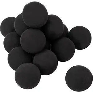 Ceramic Fire Balls, Set of 15 Round Fire Stones Set for Indoor and Outdoor Fire Pits or Fireplaces Accessory, 3 Inch, Black