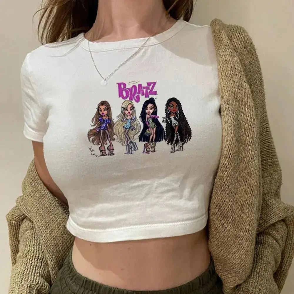 Bratz Baby Tee, Doll Graphic Tee, Fairycore Tee, Y2K Shirt, Fashion Top, Gothic Tee, Vintage Shirt, Streetwear Tee, Trendy Shirt, Gift for Women