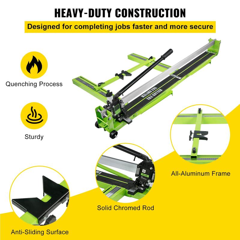 VEVOR Manual Tile Cutter, Various specifications, All-Steel Frame, Tile Cutting Machine with Laser Guide and Bonus Spare Cutter,Tile Cutter Hand Tool for Precision Cutting Porcelain Ceramic Floor Tiles