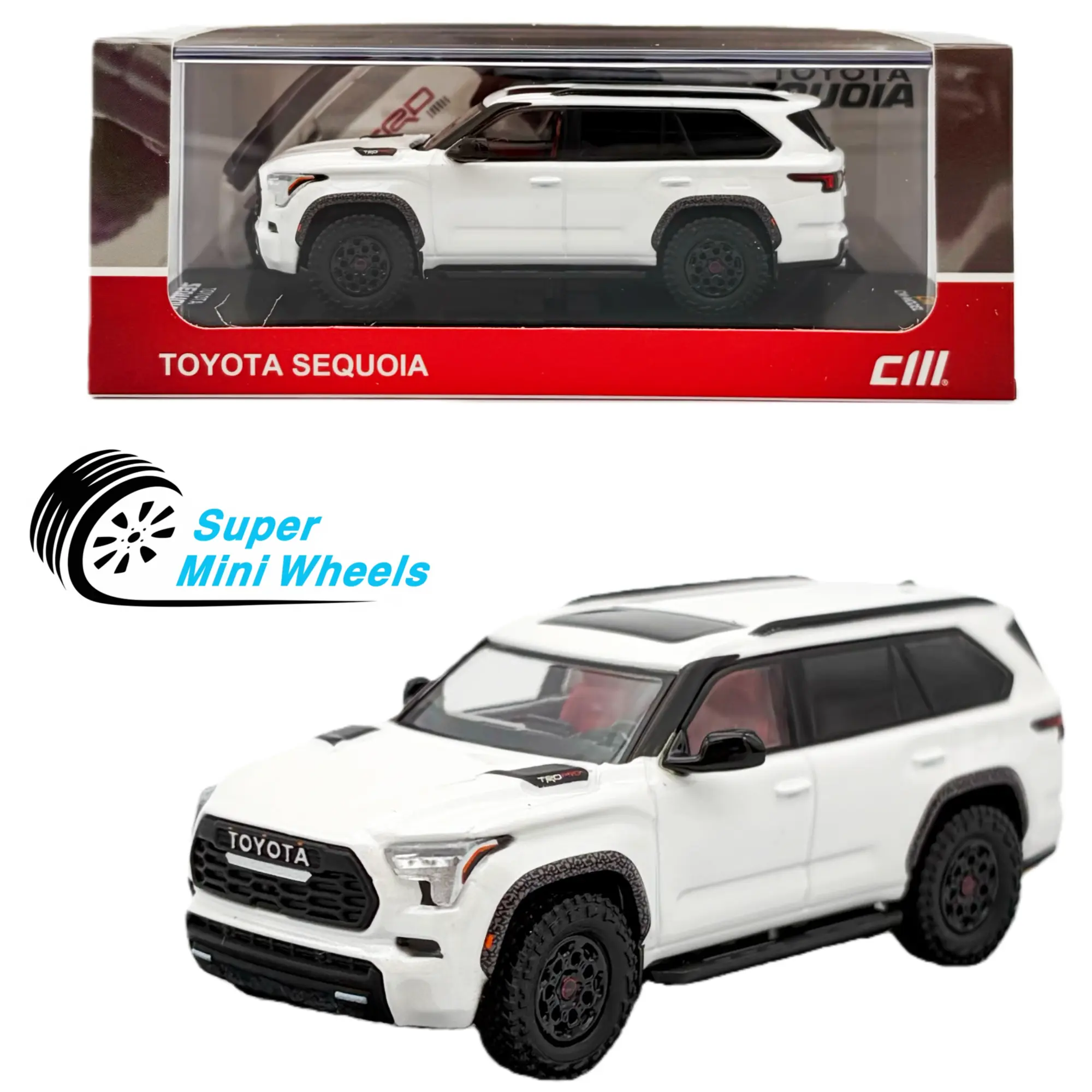 CM Model 1:64 Toyota Sequoia TRD-PRO – White