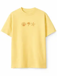 Coastal Summer Tshirt, Embroidered Tshirt, Trio Coastal Summer Tshirt