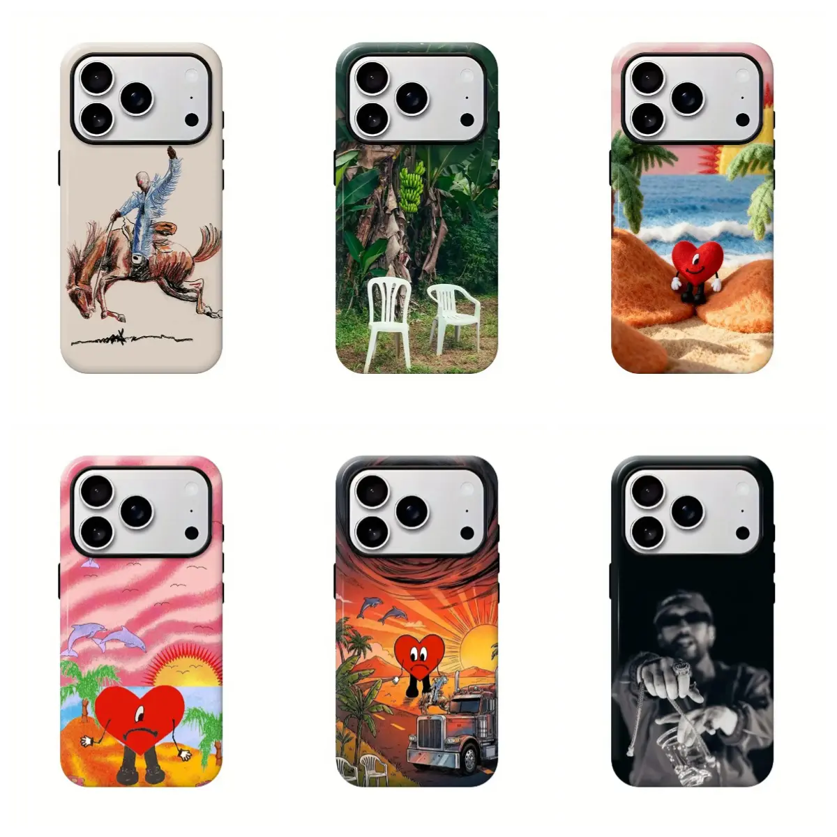 DTMF Funny cartoon beach heart phone Cases For iPhone 12/13/14/15/16/17 Promax Pro Plus and 17 Air ,Perfect for Her/Him fashionable gift