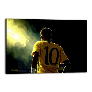 Number 10 Soccer Player in Spotlight Canvas Painting Oil Painting Wall Art Canvas Poster Decorative Painting Corridor Decoration Home Bedroom Renovation The Savior of The Blank Wall in The Living Room