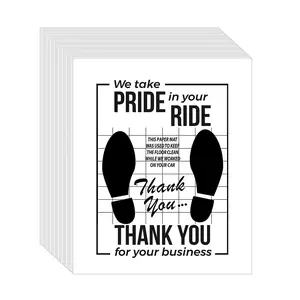 50 Car Paper Floor Mats  16 X 20 Inch Disposable Mat Temporary Protector Waterproof Pad Automotive Covers For Detailing Detail Wash (white)