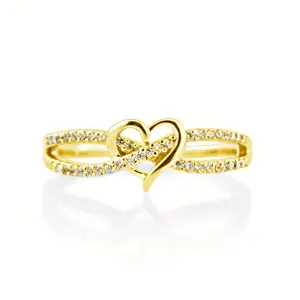 Love Infinite Symbol Ring, High-end Light Luxury Zircon Ring, Dating, Engagement, and Anniversary Ring
