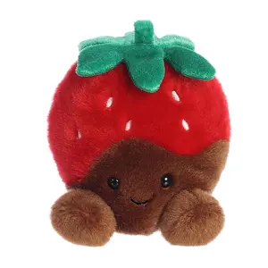 Palm Pals Adorable Valentino Chocolate Strawberry 5 inch Red Mini Soft Plush Collectable Stuffed Animal