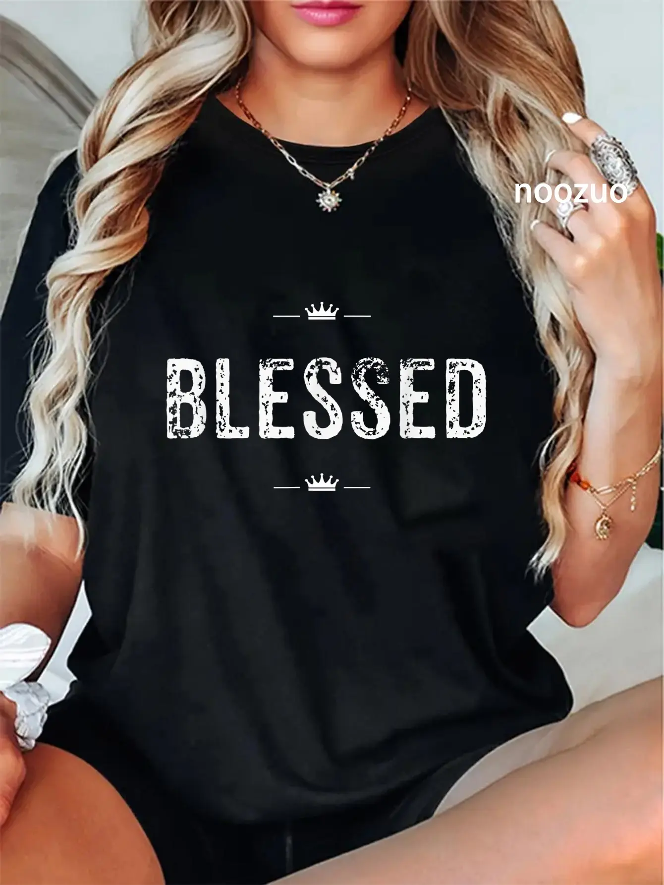 100% Cotton Unisex Christian T Shirt Blessed Faith and Inspirational T-Shirt Christ Christian Tops Casual Top