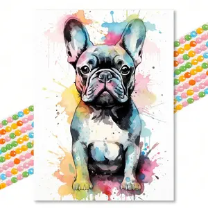 Dog Pattern DIY Diamond Arts Colorful Painting Kit without Frame, Diamond Pattern Design, 5D Diamond Arts Colorful Painting Kit for Home Bedroom Living Room Wall Art Painting Decoration