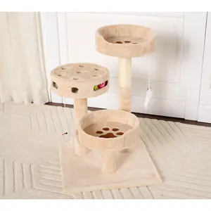Petmaker 3-Tier Cat Tree w Hanging Toys & Scratch Post