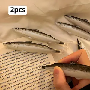 Ocean Fish Design Ballpoint Pens Set, Ballpoint Pen Kit, 2/4pcs 0.5mm Writing Tools, Cute & Fun Office Accessories, School Supplies, Ideal Gift for Students, Ballpoint Pen Gifts