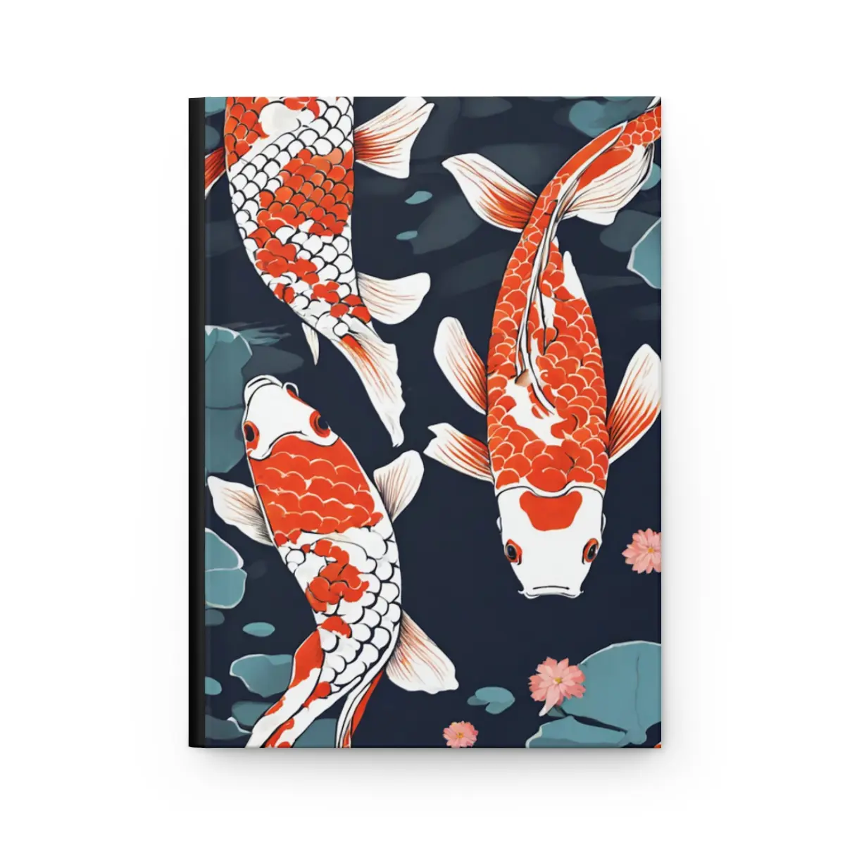 Koi Fish Art Hardcover Matte Journal - CreativeBunnieStudio - Anime Aesthetic Notebook, Anime Diary, Anime Journal
