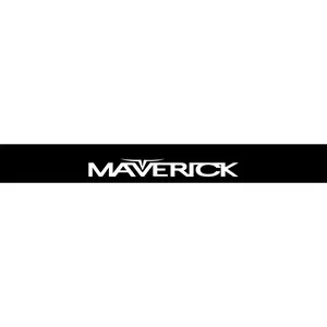 Custom MAVERICK Windshield Banner with Sun Strip Black Background Graphic Decal / Sticker Vinyl Decal