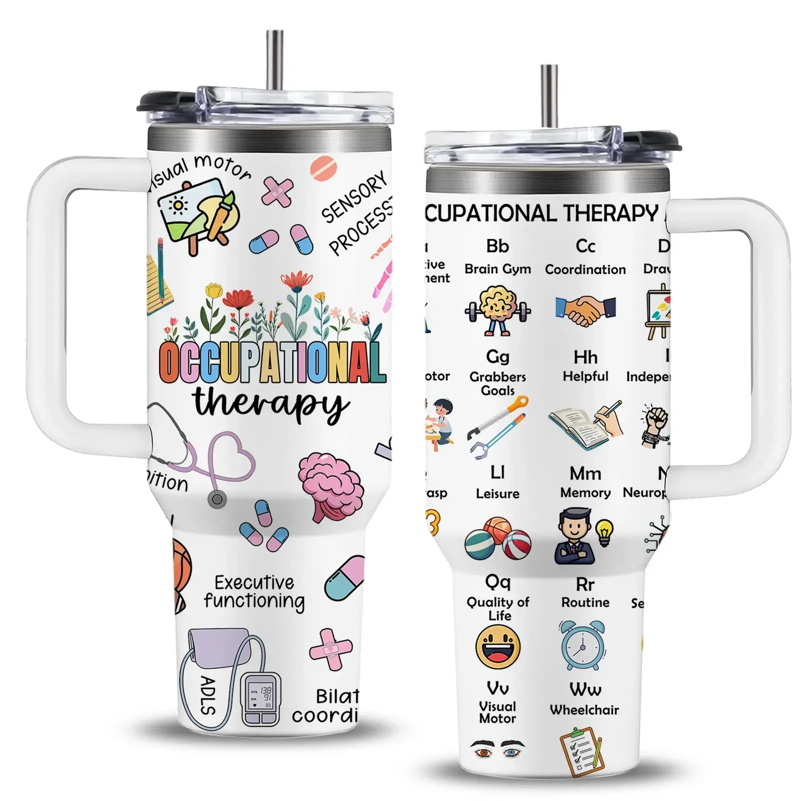 [MADE IN US] Occupational Therapy Gifts, Ot Month Gifts, Appreciation Present For Ot, Occupational Therapist Tumbler 40oz Mug Gift