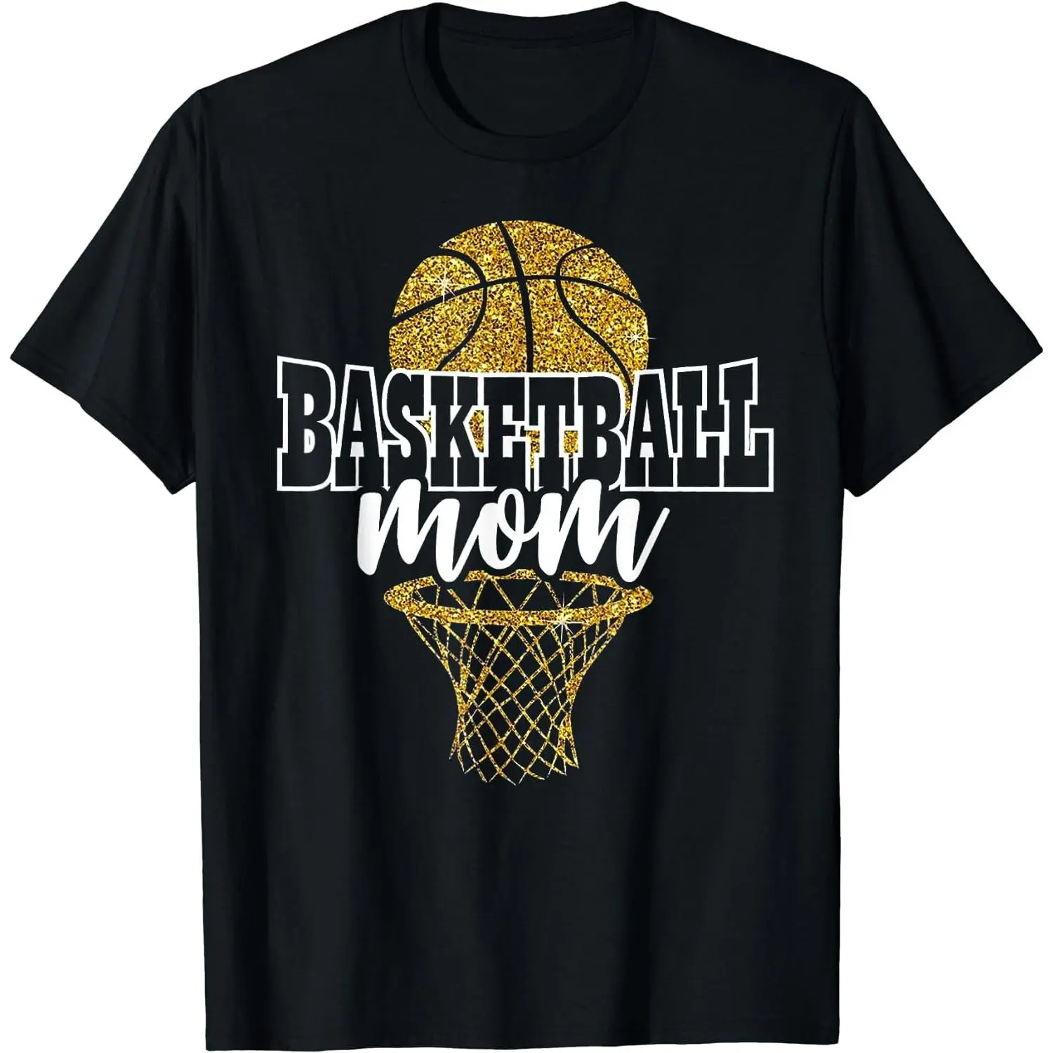 100% Cotton Basketball Mom Basket Hoop T-Shirt