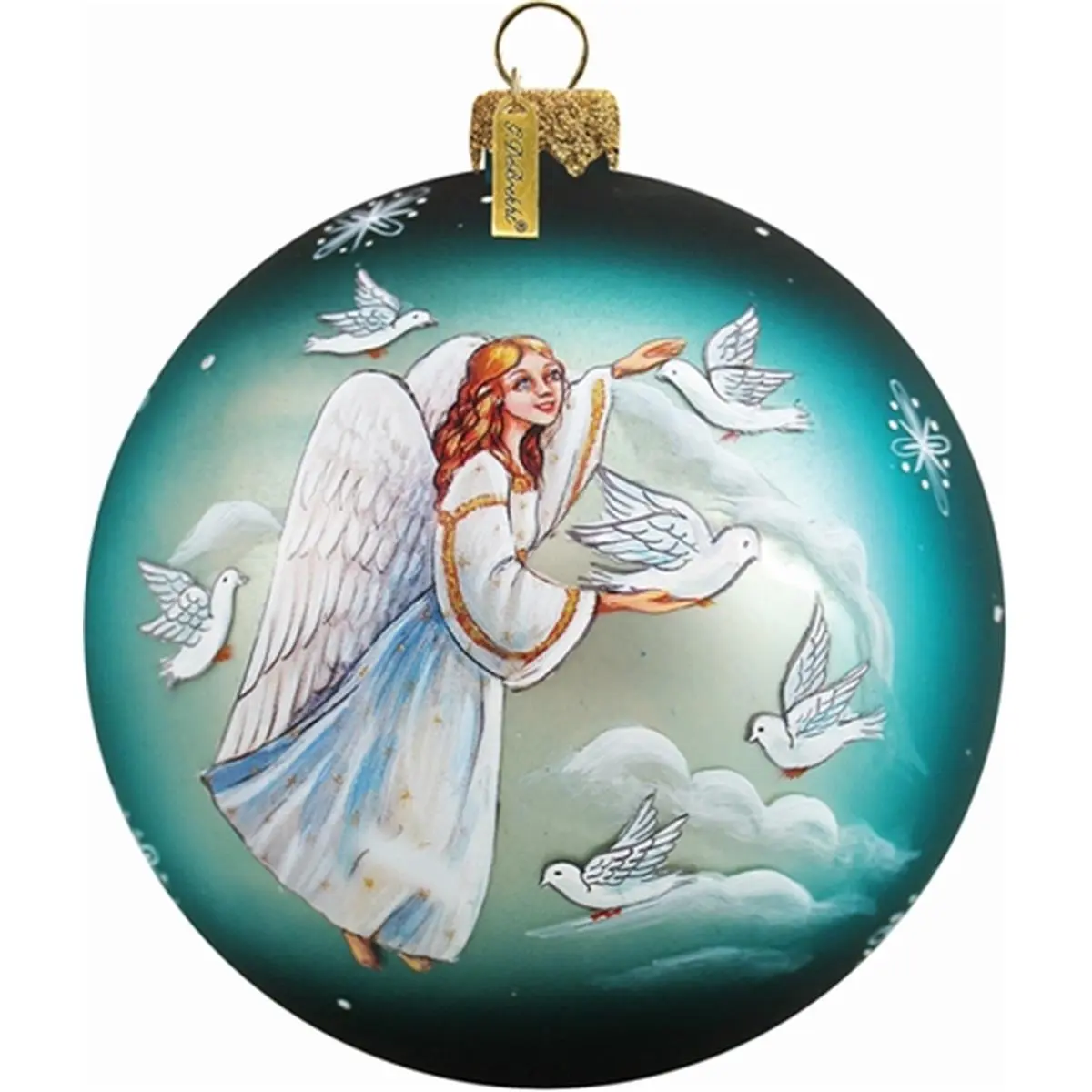 G.Debrekht Artistic Studios 73561 Angel Doves Ball-Ornamentament 3.5 in.