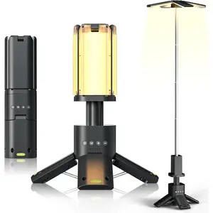 Telescopic Camping Lights Rechargeable 14000 mAh Led Multifunction Magnetic Lanterns Job Site Lighting Cordless Dimmable Camping Tent Lamp Portable Power Supply 6000LM IPX5 Waterproof