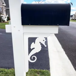 Decorative 16 Inch PVC Mailbox or Porch Bracket, Outdoor Mailbox Decor, Beach Coastal Theme, Made in USA