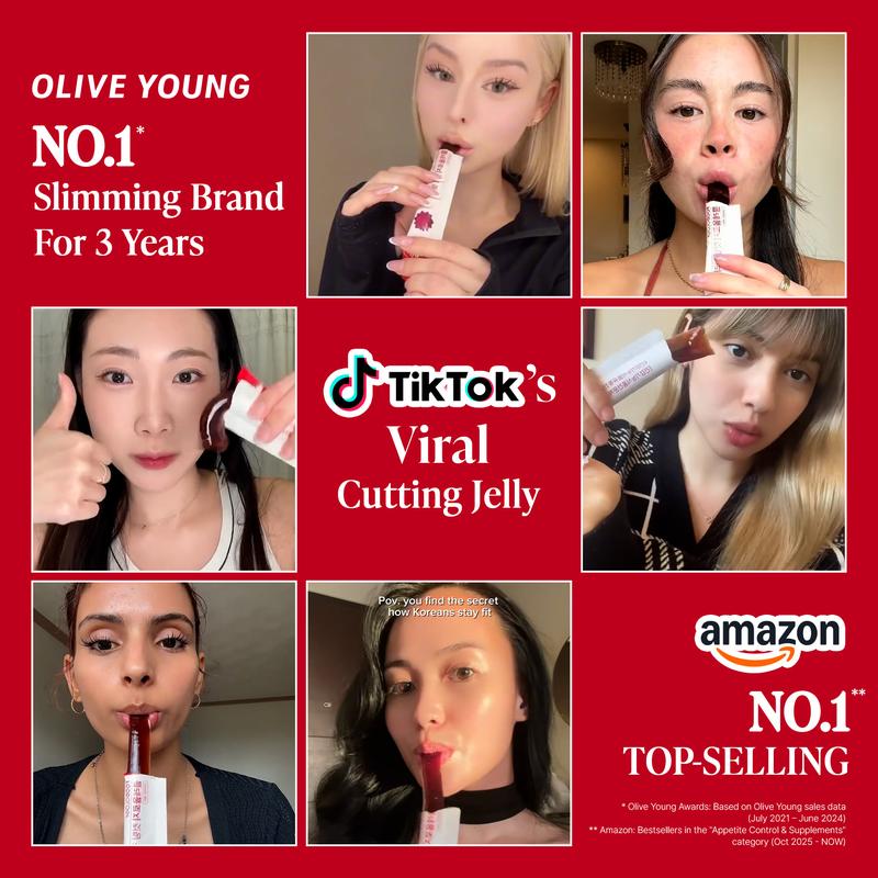 [FOODOLOGY] Coleology Cutting Jelly Balance Daily Diet, Providing Satisfying Fullness, Supports Carbohydrate Metabolism, Promotes Smooth Digestion-1 Pack of 10, Refreshing Pomegranate Flavor Contains Garcinia Cambogia, Chia Seeds Collagen, Hyaluronic Acid