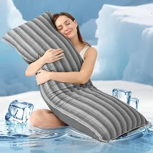 ZonLi Cooling Body Pillow for Adults, Long Pillow for Bed, Firm Body Pillow for Side Sleeper, Memory Foam Full Length Body Pillows Large -20x54 inch, Stripe