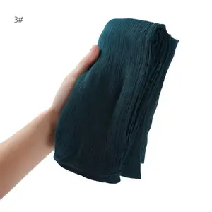 Plain Crepe Muslim Headscarf / Crinkle Modal Hijab Scarf