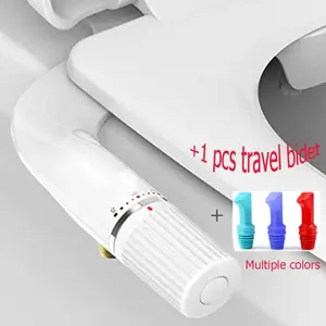 Ultra-Slim Bidet for Toilet with Non-Electric Dual Nozzle (Frontal & Rear Wash) Adjustable Water Pressure, Fresh Water Bidet Toilet Seat Attachment