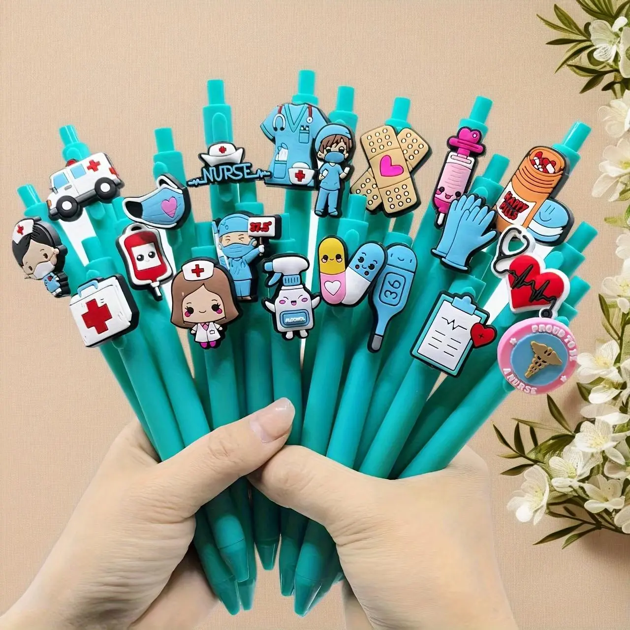 6/12/18pcs Nurse Doctor Gel Pens Medical Record Pens Nurses Day Gift Mixed Colors Random Styles Perfect for Nurses, Medical Assistants and Students, Nurse Gadgets