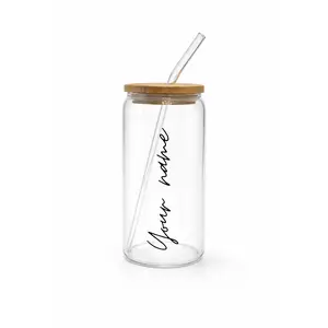 Personalized name glass cup