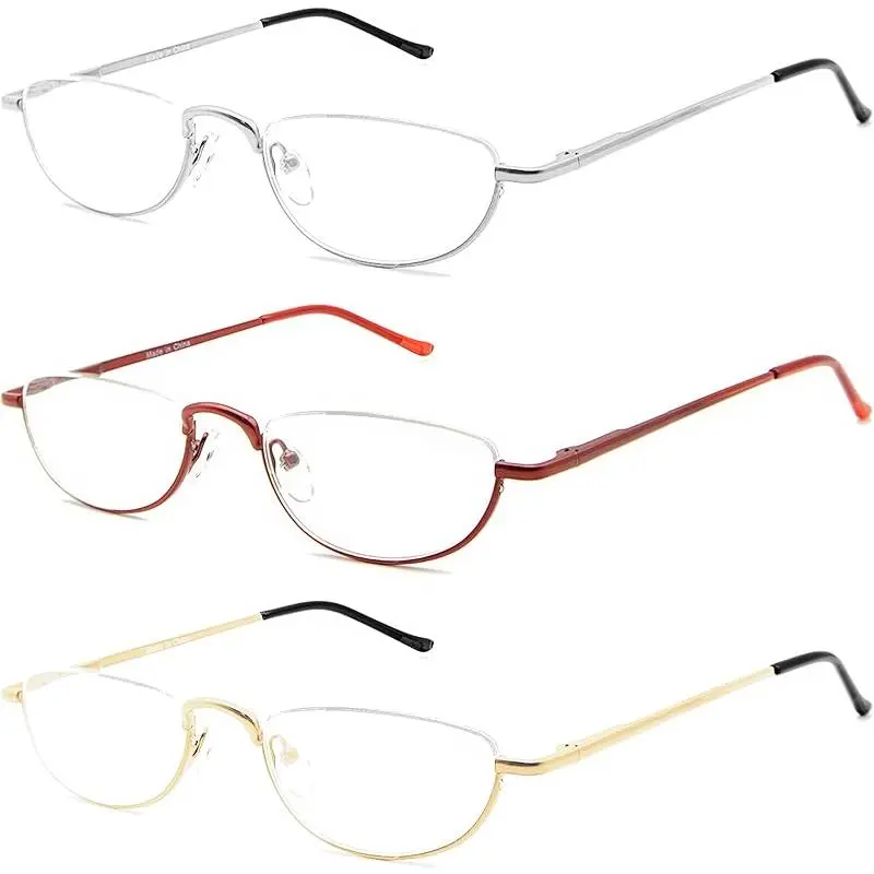 3 Pairs(red,gold,silvery)