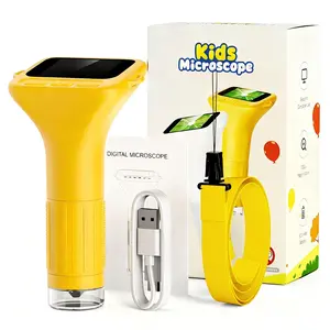 Microscope, 2 Inch IPS Screen, 2 Megapixel, 1000x Magnification, Portable Handheld Microscope, Handheld Digital Microscope, USB Powered, Science Education Toy, Birthday Gift