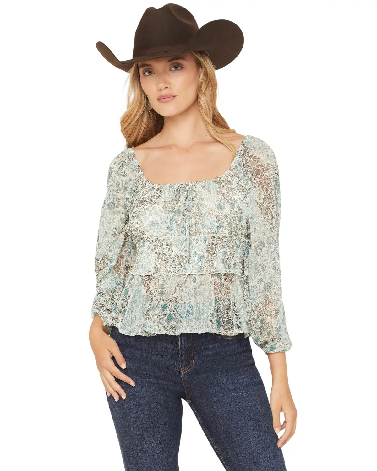 Ash Women's And Violet Women'S Boot Barn Printed Long Sleeve Shirt - 12Cp631byb