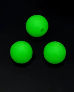 BLUEWING Round Glow Fishing Bead Bait Luminous Fishing Line Ball Stopper Saltwater Freshwater Salmon Trout Fishing Accessories, 2.2mm,50pcs