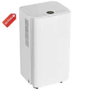 30 Pint Dehumidifier for Home, 2,000 Sq Ft Whole House Dehumidifier with Drain Hose, Quiet Basement Dehumidifier with Humidity Ring, 0.53 Gallon Tank