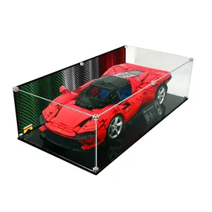 Acrylic Display Case UV Print Compatible with LEGO® 42143 Ferrari Daytona SP3, Technic - Set Not Included