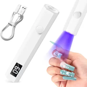 Mini Nail UV Lamp, Handheld Fast-Drying LED Light, 3w Portable, 2-Timer Settings (20/60s), Ideal for Home DIY, Salon, Women's Gel Polish