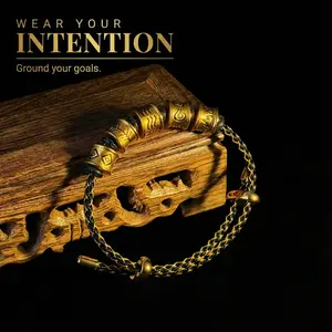 Energy Protection Brass Bracelet | Grounding & Anxiety Relief | Enhances Focus & Clarity | Unisex Healing Gift