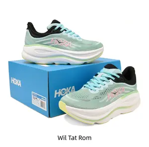 This soft mint green mesh running shoe holds sweet pastel summer sport vibes. Breathable perforated mesh stops sweaty feet, cloud-shaped white midsole with light green strip eases road impact.