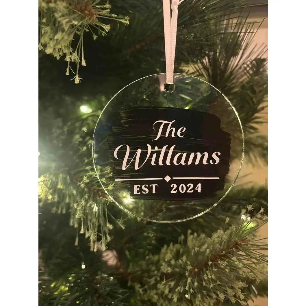 Personalized Painted Acrylic Christmas Ornament